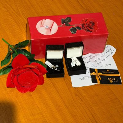 Romantic Red Rose Jewelry Gift Set (5 PCS)